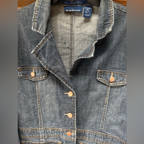 Bill Blass Jeans Women's Dark Denim Jean Jacket - Picture 4 of 9